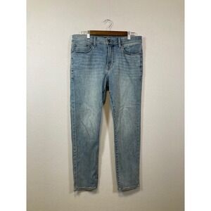 Express Mens Light Wash Slim Fit Jeans Size 30x30